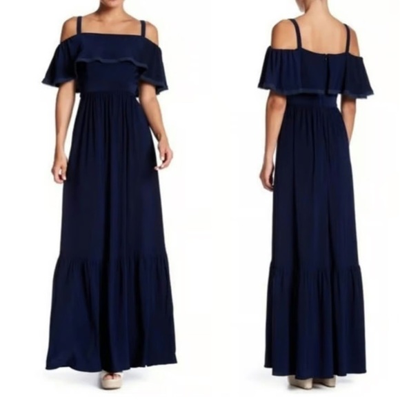 Eliza J Boho Tiered Maxi Dress Size 6 - Picture 1 of 8